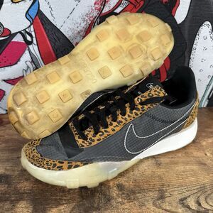 Size 11 - Nike Waffle Racer 2X Leopard Black Gray White DC9208-001 USED